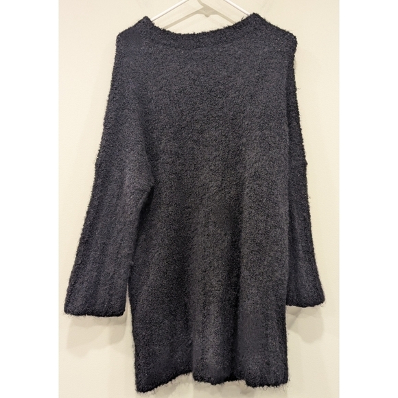 Peruvian Connection Black Alpaca Blend Fuzzy Tunic Sweater Size XS/S - Picture 4 of 5